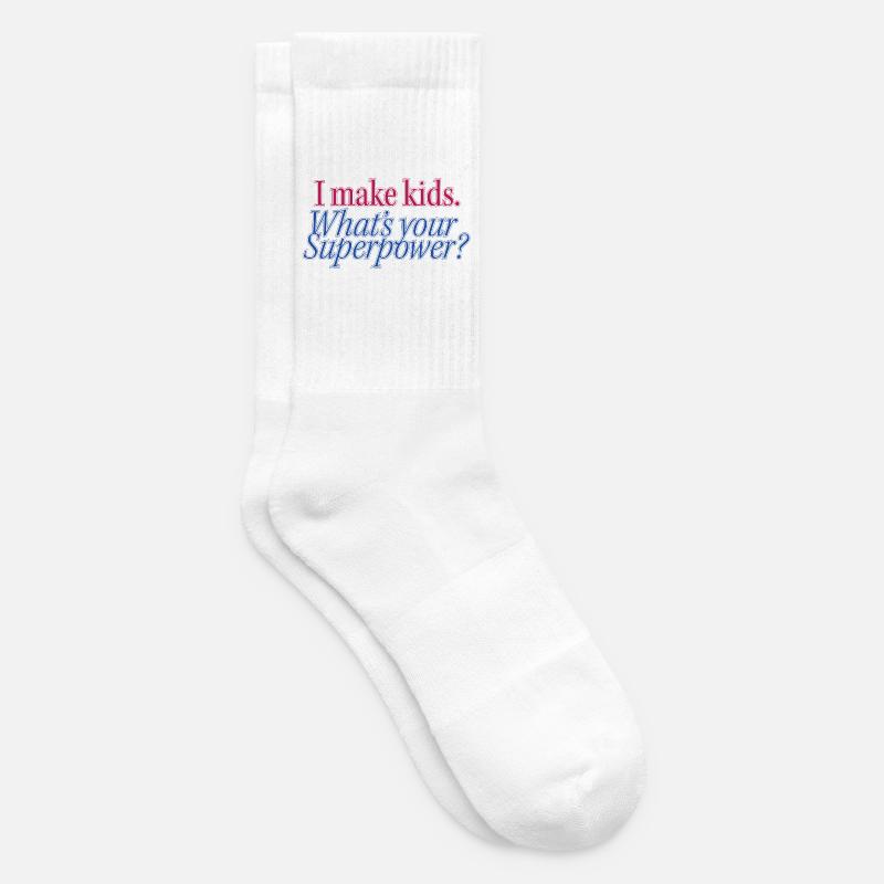 Superkraft Elternsein Statement - Tennissocken - Weiß