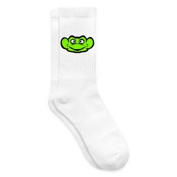 Frog Toad Smiles Funny Comic Happy Cool - Tennis socks - white - Right