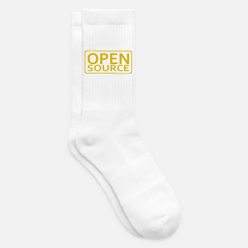 Que l’Open Source soit avec vous - Chaussettes de tennis - blanc