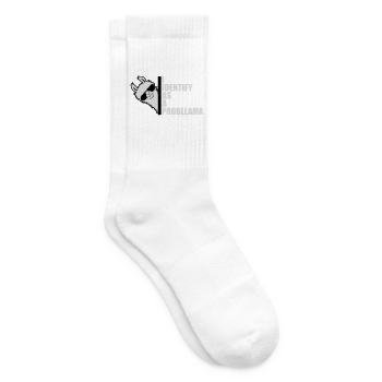 I Identify As A Probllama Cool Lama Problem Spruch - Tennis socks - white - Right