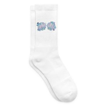 Meerjungfrau Karneval Kostüm Damen Fasching  - Tennissocken - Weiß - Rechts