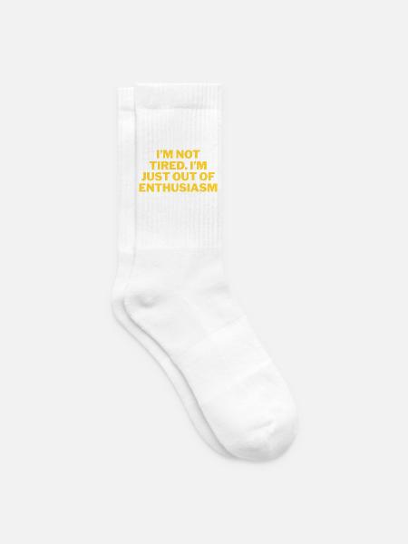Kein Enthusiasmus Mehr Spruch - Tennissocken - Weiß