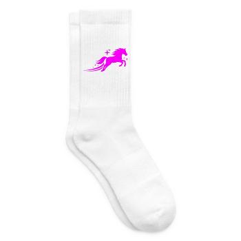 Pferd Galopp Sterne Pink Symbol - Tennissocken - Weiß - Rechts