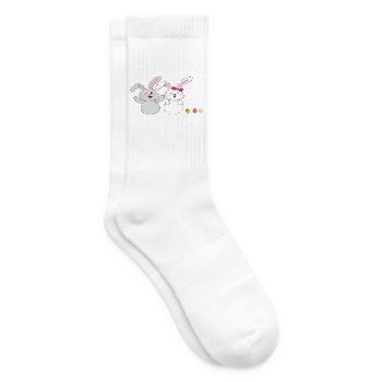 Petit lapin câlin - Chaussettes de tennis - blanc - Droite