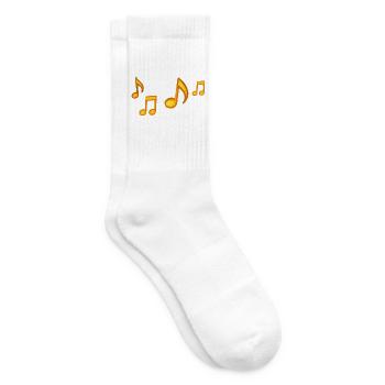Sunny Notes Illustration - Tennis socks - white - Right