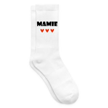 MAMIE. MAMAN. GRAND-MERE. FÊTE DES MÈRES - Chaussettes de tennis - blanc - Droite
