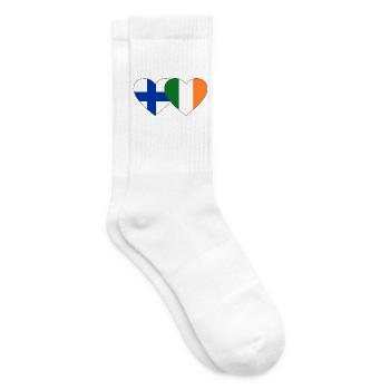Finnland_Irland_Flagge_Herz - Tennissocken - Weiß - Rechts