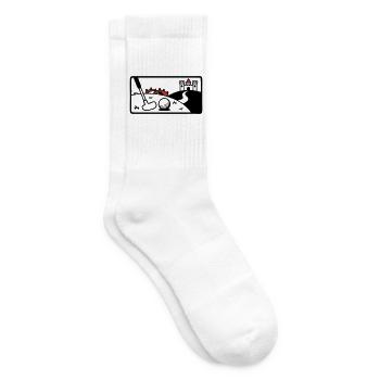 Minigolf Retro Cartoon Golfball JGA Team - Tennissocken - Weiß - Rechts