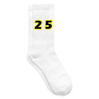 25 Symbole numérique - Chaussettes de tennis - blanc - Droite