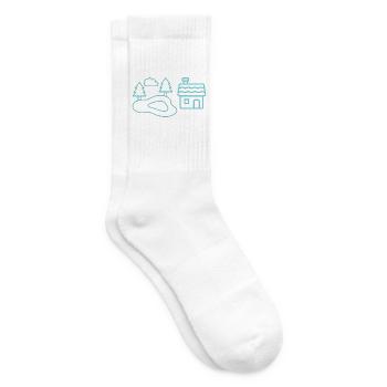 Waldsee-Häuschen Silhouetten - Tennis socks - white - Right