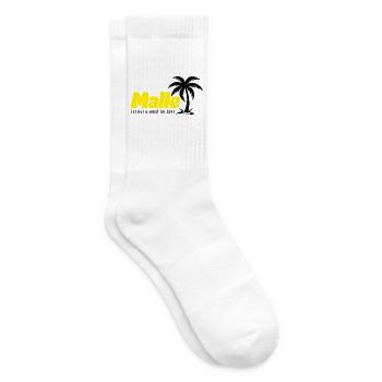 Malle ist nur einmal im Jahr 2027 – gelb - Tennissocken - Weiß - Rechts