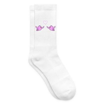birds_in_love - Tennissocken - Weiß - Rechts