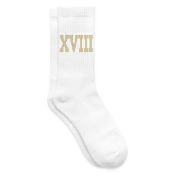 Roman numerals - Tennis socks - white - Right