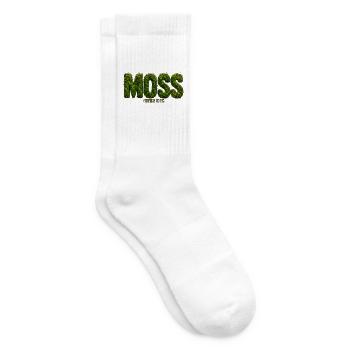 MOSS – Growing Inside Me | Botanical pun - Tennis socks - white - Right