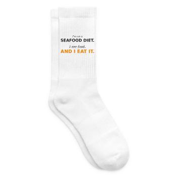 Alimentation diététique de fruits de mer - Chaussettes de tennis - blanc - Droite