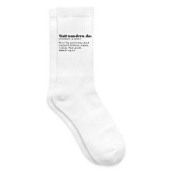 Wattwandern Duden Spruch - Tennissocken - Weiß - Rechts