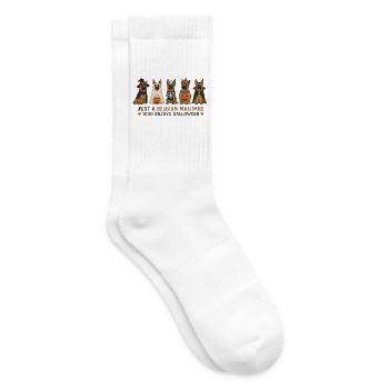 Belgische Malinois Halloween-Crew - Tennissocken - Weiß - Rechts