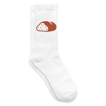 Bauernbrot Scheibe Grafik - Tennissocken - Weiß - Rechts