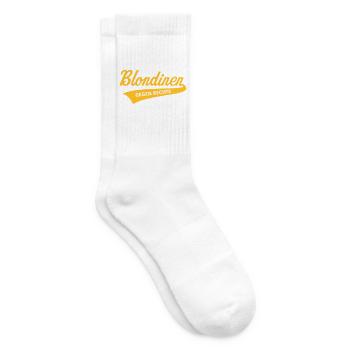 Blondinen Gegen Rechts (Blondine / Blond / Gold) - Tennissocken - Weiß - Rechts