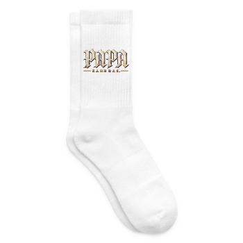 Papa kann das. Selbstbewusster Papa-Spruch - Tennissocken - Weiß - Rechts