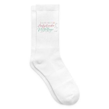 Yoga Mittelfinger Humor - Tennissocken - Weiß - Rechts