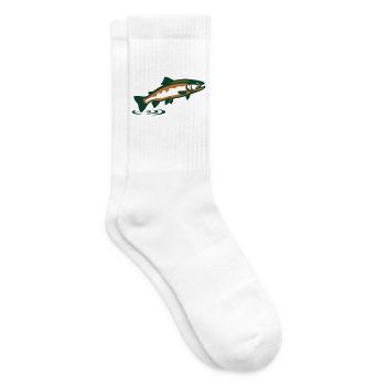 Forelle springend Grafik - Tennissocken - Weiß - Rechts