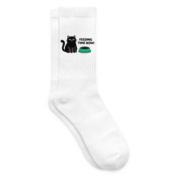 Boese Katze Schriftzug - Tennissocken - Weiß - Rechts