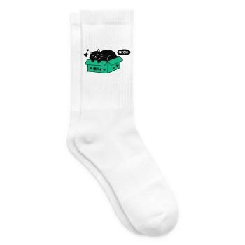 Katze Pappkarton Icon - Tennissocken - Weiß - Rechts