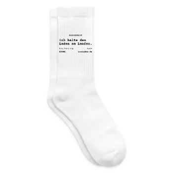 Ich halte den Laden am Laufen - Kassenbon - Tennissocken - Weiß - Rechts