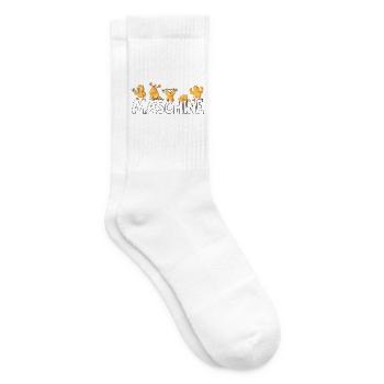 Maschine Küken Workout Fitness Kraftsport Humor - Tennissocken - Weiß - Rechts