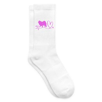 Samojede Hund Samoyed - Tennissocken - Weiß - Rechts