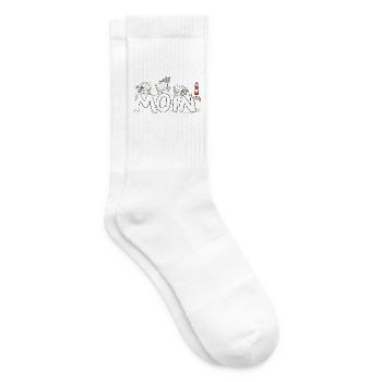 Moin Schafe Leuchtturm Nordsee Küstenhumor - Tennissocken - Weiß - Rechts
