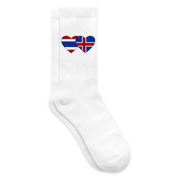 Thailand Island Flagge Herzform - Tennissocken - Weiß - Rechts