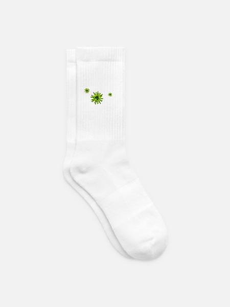NeonVirus Muster - Tennissocken - Weiß