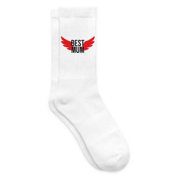 Best Mom - Mother's Day - Tennis socks - white - Right