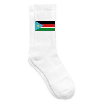 Südsudan – Flaggenwappen mit Blau - Tennissocken - Weiß - Rechts