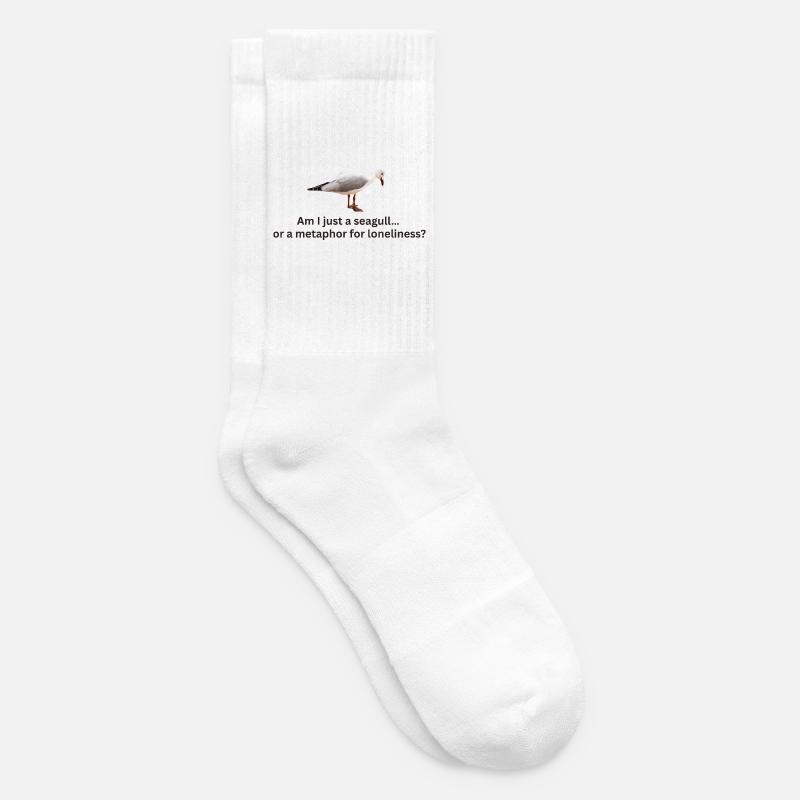 Möwe Einsamkeit Reflexion T-Shirt - Tennissocken - Weiß