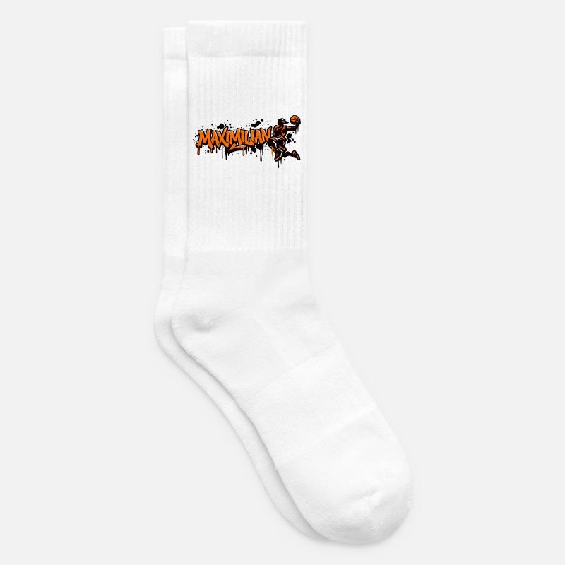 Maximilian Graffiti Dunk - Tennissocken - Weiß