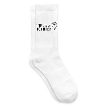 Wir sind die Töchter! - Tennissocken - Weiß - Rechts