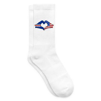 Kap Verde USA Flagge Hände Herzform  - Tennissocken - Weiß - Rechts