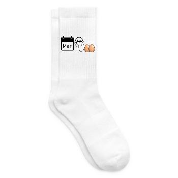 MRZ LCK EIER, Humor, MÄRZ LECK EIER  - Tennissocken - Weiß - Rechts