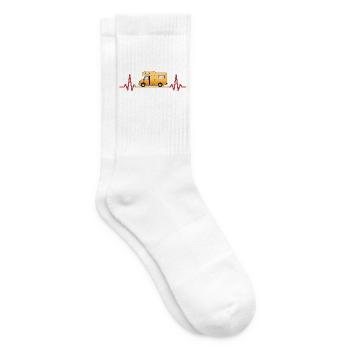 Camping love with the heartbeat and motorhome - Tennis socks - white - Right
