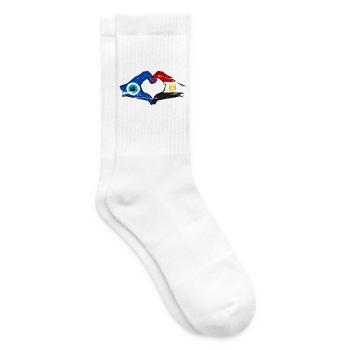Ägypten Nazar Flagge Hände Herzform used - Tennissocken - Weiß - Rechts