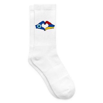 Armenien Nazar Flagge Hände Herzform - Tennissocken - Weiß - Rechts