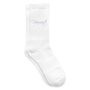 Namaste Schrift  - Tennissocken - Weiß - Rechts