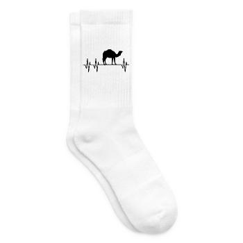 Kamel Herzschlag - Tennissocken - Weiß - Rechts