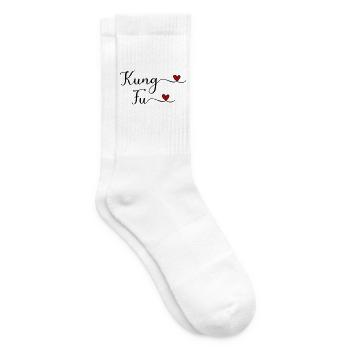 Kung Fu Herz - Tennissocken - Weiß - Rechts