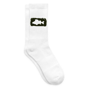 Barsch im Farbstrich - grün - Tennissocken - Weiß - Rechts