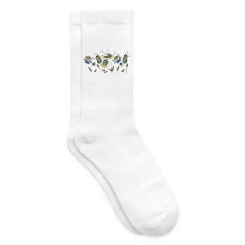 Blumen - Tennissocken - Weiß - Rechts