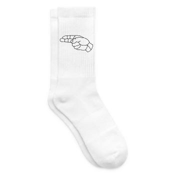 Waffe Hand - Tennissocken - Weiß - Rechts